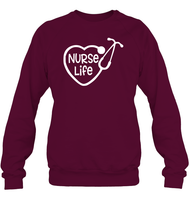 Nurse Life Nurse Shirt Unisex Fleece Pullover Sweatshirt