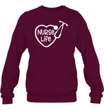Nurse Life Nurse Shirt Unisex Fleece Pullover Sweatshirt