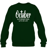 October Birthday Month Unisex Fleece Pullover Sweatshirt