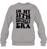 In My 11th Birthday Era Birthday Shirt Unisex Fleece Pullover Sweatshirt