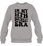 In My 11th Birthday Era Birthday Shirt Unisex Fleece Pullover Sweatshirt