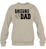 Baseball Dad Shirt Unisex Fleece Pullover Sweatshirt With Baseball
