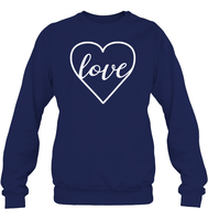Love In Heart Valentine's Day Unisex Fleece Pullover Sweatshirt