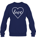 Love In Heart Valentine's Day Unisex Fleece Pullover Sweatshirt