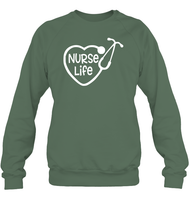 Nurse Life Nurse Shirt Unisex Fleece Pullover Sweatshirt