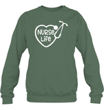 Nurse Life Nurse Shirt Unisex Fleece Pullover Sweatshirt