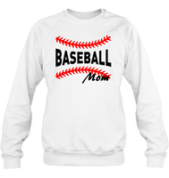 Baseball Mom Shirt, Long Sleeve, Hoodie, and Sweatshirt With Baseball Stripes