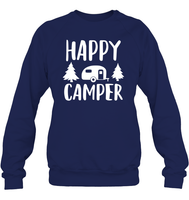 Happy Camper Unisex Fleece Pullover Sweatshirt