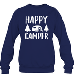 Happy Camper Unisex Fleece Pullover Sweatshirt