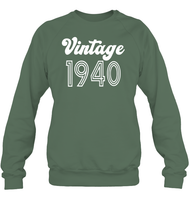 1940 Retro Vintage Birth Year Blast Unisex Fleece Pullover Sweatshirt