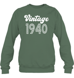 1940 Retro Vintage Birth Year Blast Unisex Fleece Pullover Sweatshirt