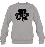 Lucky St Patrick's Day Shirt Unisex Fleece Pullover Sweatshirt