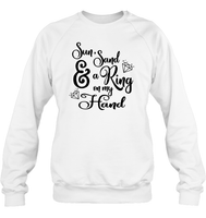 Sun Sand And A Ring On My Hand Bachelorette Unisex Fleece Pullover Sweatshirt For Women