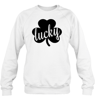 Lucky St Patrick's Day Shirt Unisex Fleece Pullover Sweatshirt