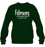 February Birthday Month Unisex Fleece Pullover Sweatshirt
