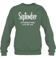 September Birthday Month Unisex Fleece Pullover Sweatshirt