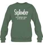 September Birthday Month Unisex Fleece Pullover Sweatshirt
