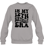In My 12th Birthday Era Birthday Shirt Unisex Fleece Pullover Sweatshirt