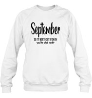 September Birthday Month Unisex Fleece Pullover Sweatshirt