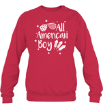 All American Boy 4th Of July Shirt Unisex Fleece Pullover Sweatshirt