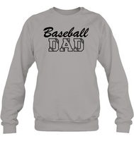 Baseball Dad Shirt Unisex Fleece Pullover Sweatshirt With Baseball Stripes