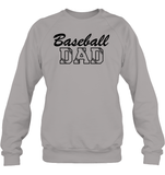 Baseball Dad Shirt Unisex Fleece Pullover Sweatshirt With Baseball Stripes