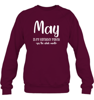 May Birthday Month Unisex Fleece Pullover Sweatshirt