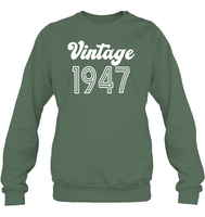 1947 Retro Vintage Birth Year Blast Unisex Fleece Pullover Sweatshirt