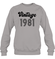 1981 Retro Vintage Birth Year Blast Unisex Fleece Pullover Sweatshirt