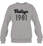 1981 Retro Vintage Birth Year Blast Unisex Fleece Pullover Sweatshirt