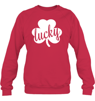 Lucky St Patrick's Day Shirt Unisex Fleece Pullover Sweatshirt