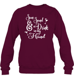 Sun Sand & A Drink In My Hand Bachelorette Shirt For Women Unisex Fleece Pullover Sweatshirt