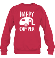 Happy Camper Unisex Fleece Pullover Sweatshirt