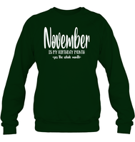 November Birthday Month Unisex Fleece Pullover Sweatshirt
