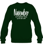 November Birthday Month Unisex Fleece Pullover Sweatshirt