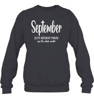 September Birthday Month Unisex Fleece Pullover Sweatshirt