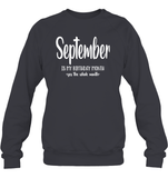 September Birthday Month Unisex Fleece Pullover Sweatshirt