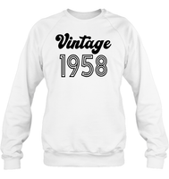 1958 Retro Vintage Birth Year Blast Unisex Fleece Pullover Sweatshirt