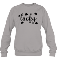 Lucky St Patrick's Day Shirt Unisex Fleece Pullover Sweatshirt