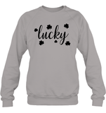 Lucky St Patrick's Day Shirt Unisex Fleece Pullover Sweatshirt