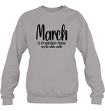 March Birthday Month Unisex Fleece Pullover Sweatshirt