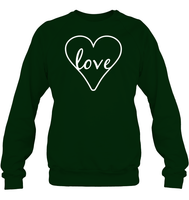 Love In Heart Valentine's Day Unisex Fleece Pullover Sweatshirt