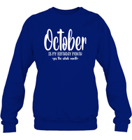 October Birthday Month Unisex Fleece Pullover Sweatshirt