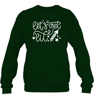 Let's Get Lit 4th Of July Shirt Unisex Fleece Pullover Sweatshirt