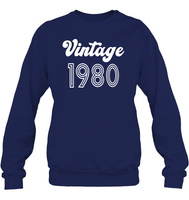 1980 Retro Vintage Birth Year Blast Unisex Fleece Pullover Sweatshirt