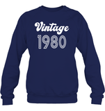 1980 Retro Vintage Birth Year Blast Unisex Fleece Pullover Sweatshirt