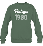 1980 Retro Vintage Birth Year Blast Unisex Fleece Pullover Sweatshirt