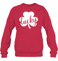 Lucky St Patrick's Day Shirt Unisex Fleece Pullover Sweatshirt