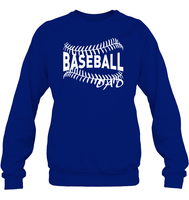 Baseball Dad Shirt Unisex Fleece Pullover Sweatshirt With Baseball Stripes