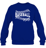 Baseball Dad Shirt Unisex Fleece Pullover Sweatshirt With Baseball Stripes